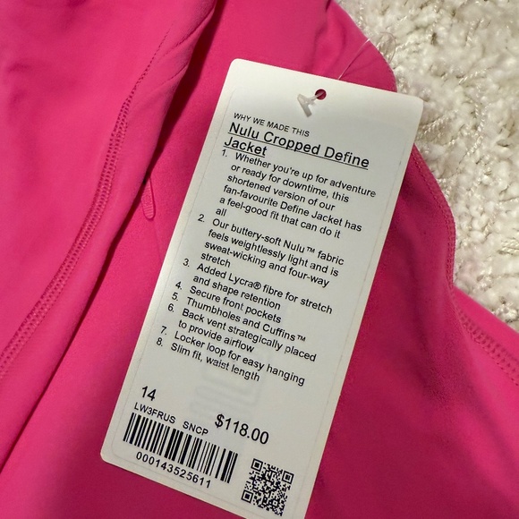 NWT Lululemon 14 Cropped Define Jacket - Picture 6 of 11